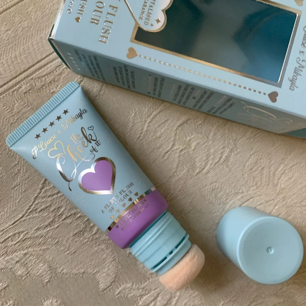 P. Louise x Mikayla The Cheek of It Liquid Cream Blush Very Violet BNIB